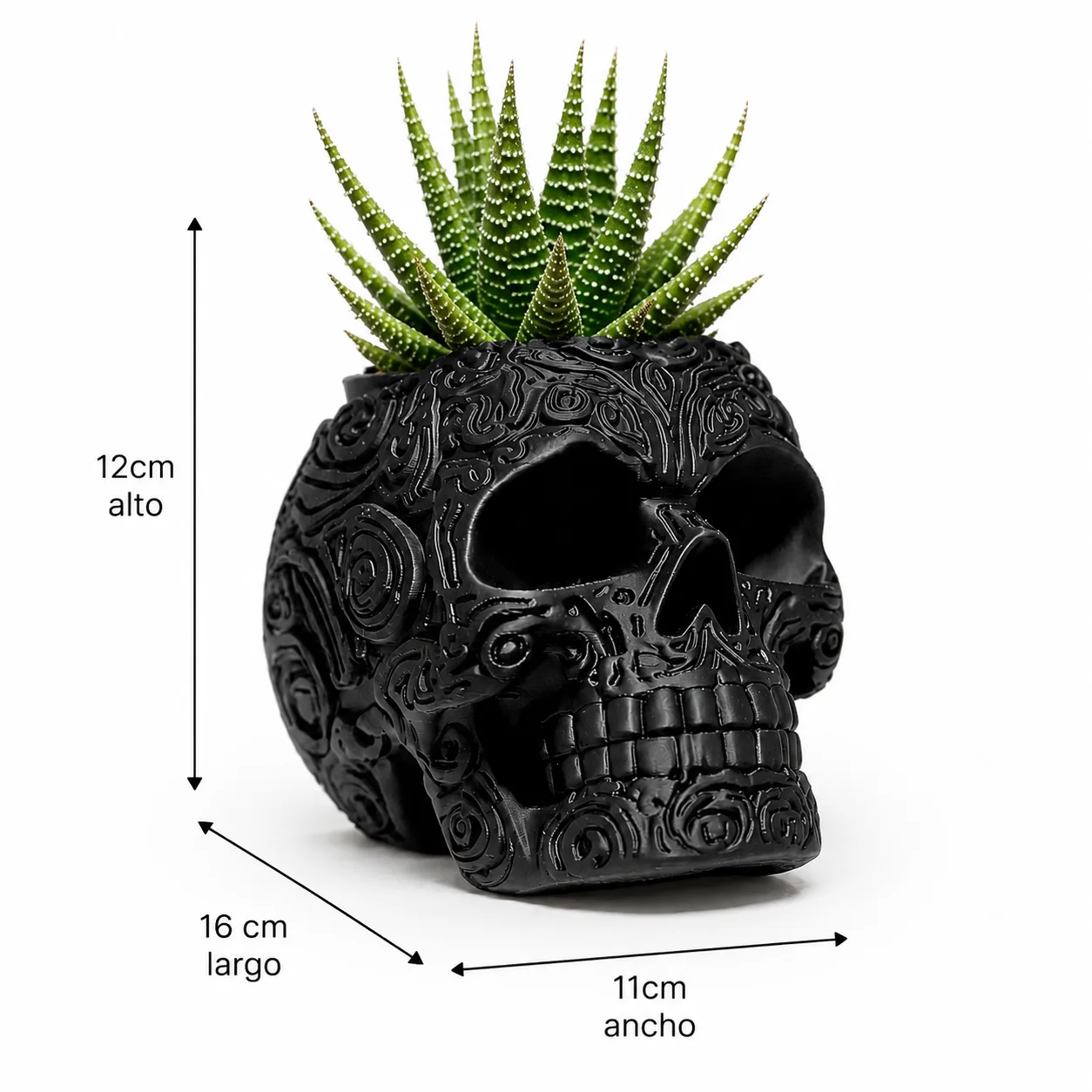 Maceta Calavera Gótica - Ariz Creativo