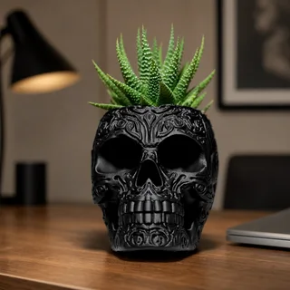 Maceta Calavera Gótica - Ariz Creativo