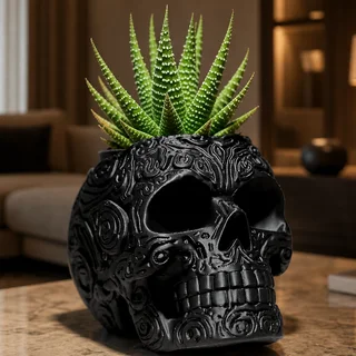 Maceta Calavera Gótica - Ariz Creativo