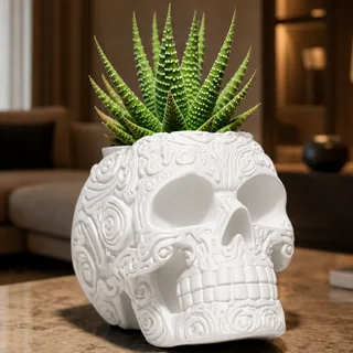 Maceta Calavera Gótica - Ariz Creativo