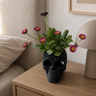 Maceta Calavera Gótica - Ariz Creativo