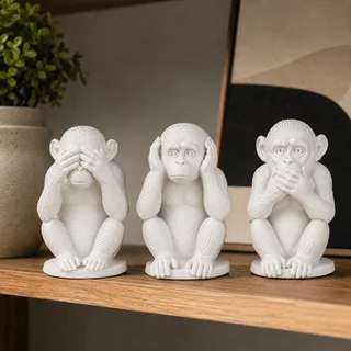 Set de 3 Monos Sabios - Ariz Creativo