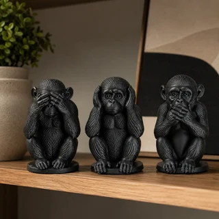 Set de 3 Monos Sabios - Ariz Creativo