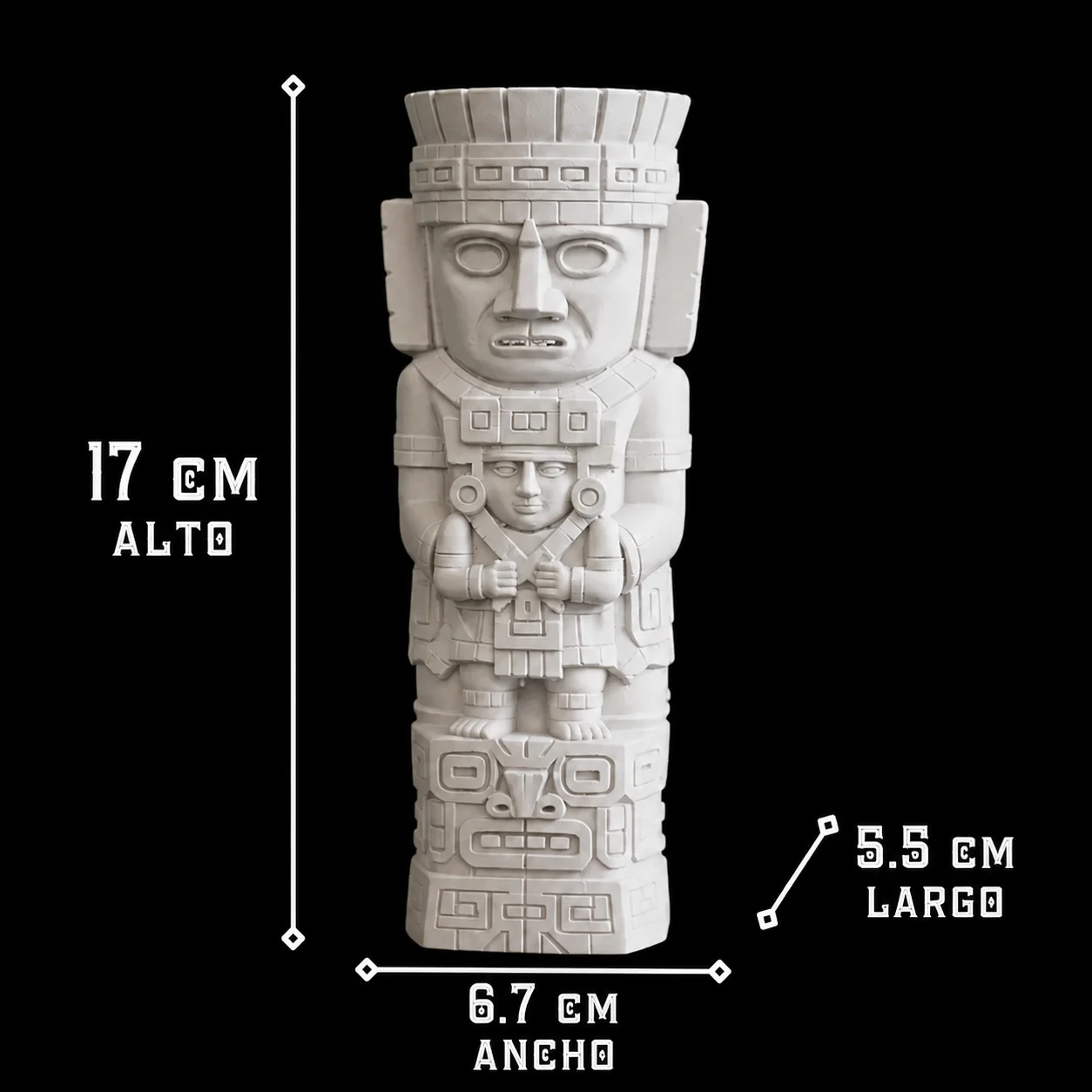 Tótem Azteca Decorativo 17 cm - Ariz Creativo